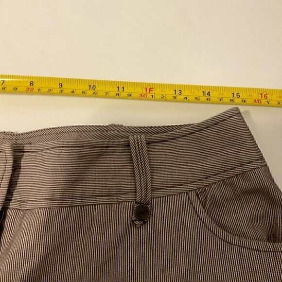 Brown Pin Striped Ankle Pants Petites 10P - Picture 5 of 10